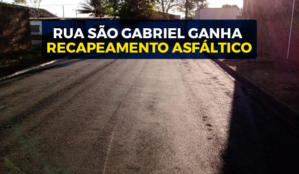 Rua São Gabriel ganha recapeamento asfáltico