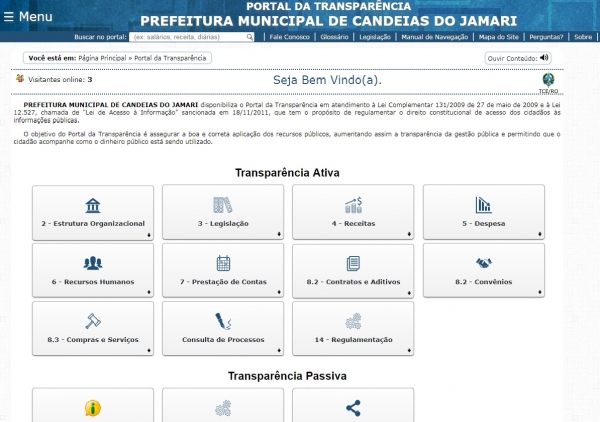 Candeias do Jamari recebe certificado do TCE por Transparência Pública