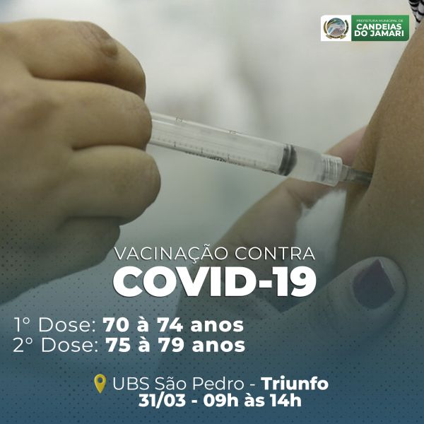 População de Triunfo receberá aplicação de Doses da Vacina