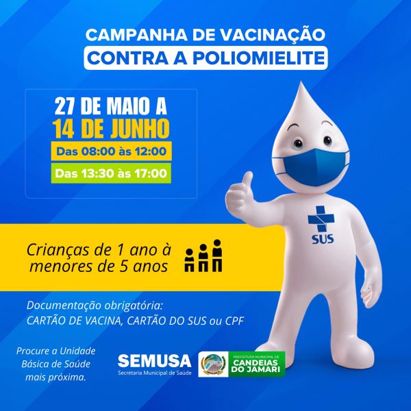 Prefeitura intensifica Campanha de Vacinação contra Poliomielite