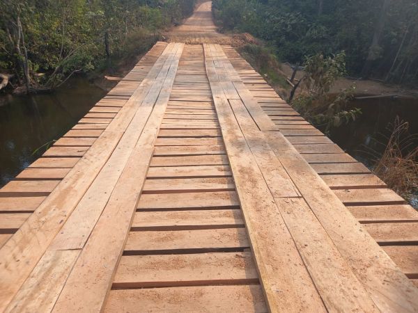 Prefeitura recupera ponte na Linha 2 que liga os moradores ao Distrito de Triunfo 