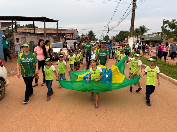 Semana da Pátria é aberta em Candeias do Jamari com desfile em Triunfo