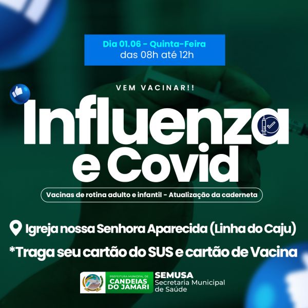 Saúde leva vacinação contra gripe e Covid-19 na Linha do Caju, dia 1 de junho