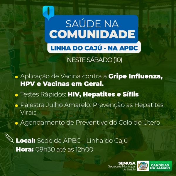 SAÚDE: Prefeitura realiza ação de saúde na Linha do Caju